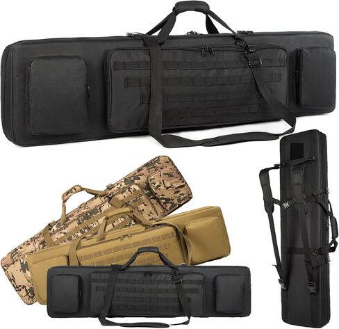 Double Long Rifle Case Pistol Gun Bag with Bullet Shoulder Strap Carrying Handgun R ifle Case for Hunting Shooting in Saudi Arabia