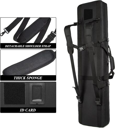 Double Long Rifle Case Pistol Gun Bag with Bullet Shoulder Strap Carrying Handgun R ifle Case for Hunting Shooting in Saudi Arabia