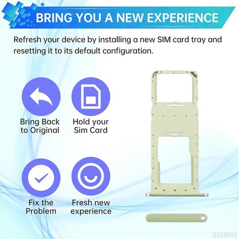 لهاتف Samsung Galaxy A14 Sim Card Tray (إصدار SIM واحد) محول حامل فتحة صينية البطاقة الخضراء مع قاذف إبرة لـ A14 SM-A145F in Saudi Arabia