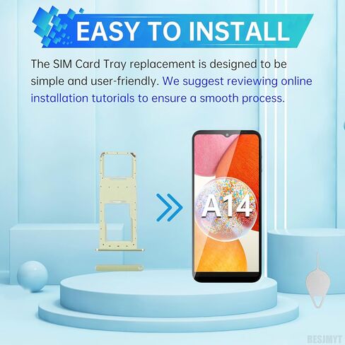 لهاتف Samsung Galaxy A14 Sim Card Tray (إصدار SIM واحد) محول حامل فتحة صينية البطاقة الخضراء مع قاذف إبرة لـ A14 SM-A145F in Saudi Arabia