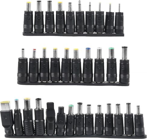 34PCS DC Connectors Plug Kit Universal DC Plug Connectors 5.5mm x 2.1mm Connectors Kit for Laptop in Saudi Arabia