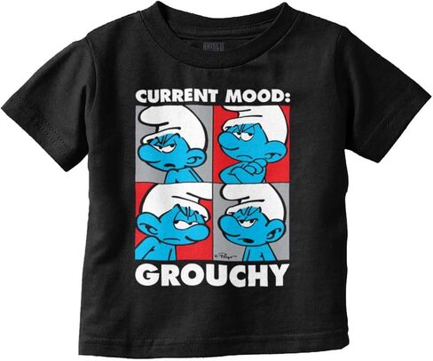 The Smurfs Current Mood Grouchy Toddler Baby Graphic T Shirt in Saudi Arabia