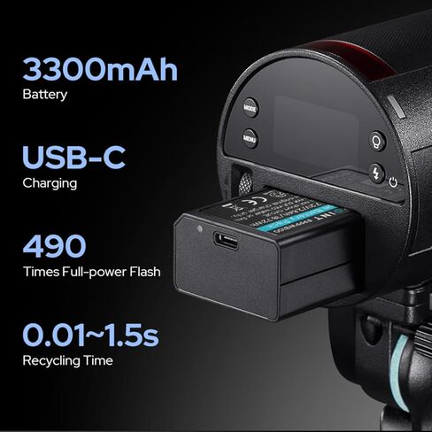 Flashpoint AD100 Pro II AD100Pro II AD100ProII XPLOR 100 Pro II R2 TTL Pocket Flash 100Ws Portable Wireless Strobe, HSS 1/8000s, Li-Ion Battery, 2.4GHz R2 System (Godox AD100Pro II) in Saudi Arabia