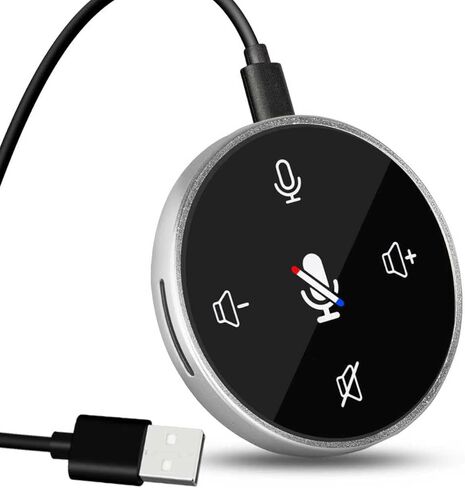 ميكروفون مؤتمر USB عالمي للنظام مع مكبر صوت، متعدد الاتجاهات، مستشعر اللمس/مستوى الصوت، مناسب لاجتماعات التكبير/التصغير in Kuwait