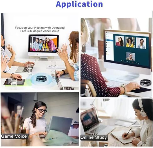 ميكروفون مؤتمر USB عالمي للنظام مع مكبر صوت، متعدد الاتجاهات، مستشعر اللمس/مستوى الصوت، مناسب لاجتماعات التكبير/التصغير in Kuwait