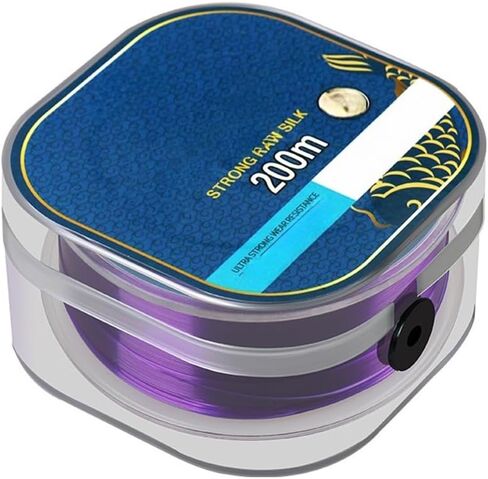 200m Monofilament Nylon Fishing Line – Tensile Strength, Wear-Resistant Main & Sub Line in Purple – 15LB & 27LB Test in Saudi Arabia