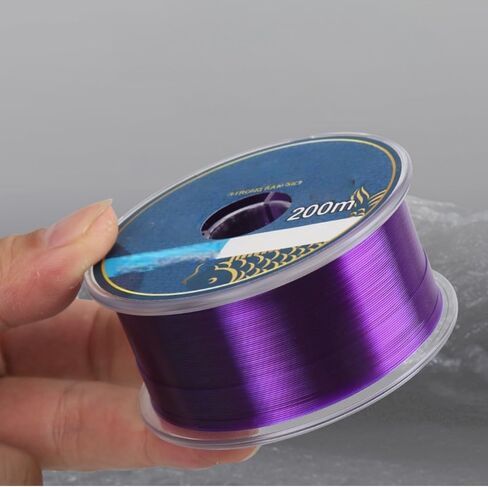 200m Monofilament Nylon Fishing Line – Tensile Strength, Wear-Resistant Main & Sub Line in Purple – 15LB & 27LB Test in Saudi Arabia