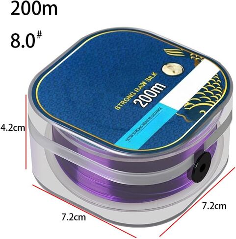 200m Monofilament Nylon Fishing Line – Tensile Strength, Wear-Resistant Main & Sub Line in Purple – 15LB & 27LB Test in Saudi Arabia