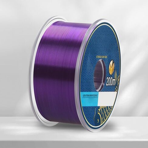 200m Monofilament Nylon Fishing Line – Tensile Strength, Wear-Resistant Main & Sub Line in Purple – 15LB & 27LB Test in Saudi Arabia