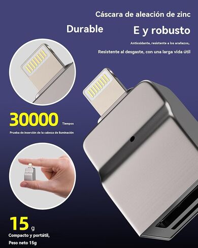 محول Lightning إلى Micro SD قارئ بطاقات USB 3.0 (2 في 1) قارئ بطاقات TF معتمد من MFI لكابل Apple OTG ومحول كاميرا رقمية لهاتف iPhone 14 Pro Max لمحول iPad موصل Lightning Jack in Saudi Arabia