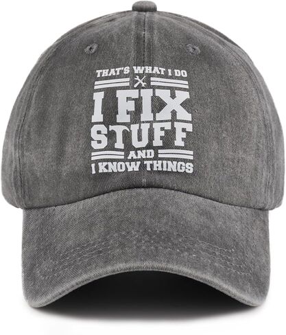 Cotton Baseball Cap Adjustable - Mens Gifts Ideas for Birthday, Dad Cap, Washed Dad Hat, Vintage Baseball Hat in Saudi Arabia
