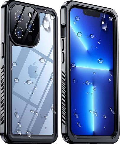 Temdan Compatible with iPhone 13 Pro Max Case Waterproof Built-in Screen & Camera Protector IP68 Underwater Full Body Military Dropproof Shockproof Phone Case 6.1" in Saudi Arabia