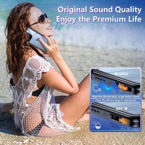Temdan Compatible with iPhone 13 Pro Max Case Waterproof Built-in Screen & Camera Protector IP68 Underwater Full Body Military Dropproof Shockproof Phone Case 6.1" in Saudi Arabia