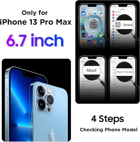 Temdan Compatible with iPhone 13 Pro Max Case Waterproof Built-in Screen & Camera Protector IP68 Underwater Full Body Military Dropproof Shockproof Phone Case 6.1" in Saudi Arabia