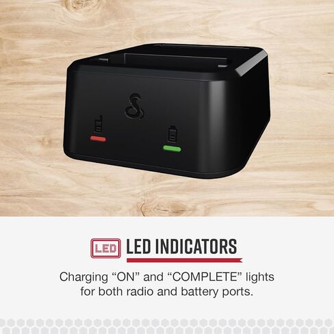 Cobra Single Dock Charger for Performa 400/450 Business Two-Way Radios - USB-C to A Cable and Wall Adapter Included in Saudi Arabia