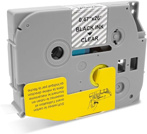 شريط ملصقات أبيض TZe-211 مقاس 6 مم 0.23 ملصقات مغلفة متوافقة مع شريط صانع الملصقات Brother P-Touch Redills PT-D210 PT-D220 PT-D200 PT-H110 PT-D400، عبوة واحدة 0.23 بوصة × 26.2 قدم in Kuwait