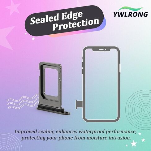 2PCS SIM Card Tray for iPhone 12 Pro/12 Pro Max SIM Card Slot Holder Replacement for iPhone 12 Pro/12 Pro Max with Open Eject Pin(Black) in Saudi Arabia