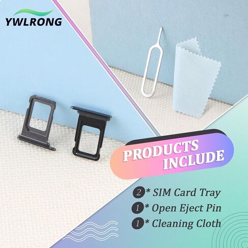 2PCS SIM Card Tray for iPhone 12 Pro/12 Pro Max SIM Card Slot Holder Replacement for iPhone 12 Pro/12 Pro Max with Open Eject Pin(Black) in Saudi Arabia