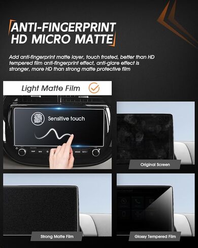 CDEFG For 2024 2025 Kia Soul Screen Protector - 10.25 Inch Matte Anti Glare Tempered Glass - Soul (S, GT-Line, EX) Touchscreen Accessories in Saudi Arabia