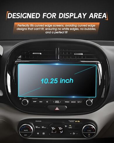 CDEFG For 2024 2025 Kia Soul Screen Protector - 10.25 Inch Matte Anti Glare Tempered Glass - Soul (S, GT-Line, EX) Touchscreen Accessories in Saudi Arabia