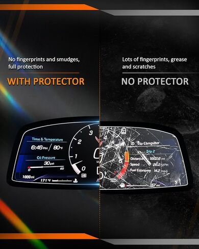 For 2024 2025 Chevy Corvette C8 ZR1 Screen Protector - (4PCS) Nano Film - Corvette 2022 2023 2024 2025 12 Inch Touchscreen & Instrument Accessories in Saudi Arabia