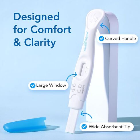 Easy@Home FSH Test Kit for Women - at-Home Hormone & Cycle Tracking with Premom App | Midstream Urine Test for Female Hormone Tracking | Reliable & Quick Results | 5 Tests in Kuwait