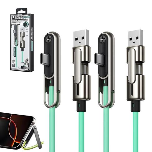 240W Invisible Stand Charging Cable, 2-in-1 Adjustable Phone Holder with 90° Angled USB-C Cord, 5ft Fast Charge Cable for iPhone 12-17, Smartphones, Tablets(1 Pcs) in Saudi Arabia
