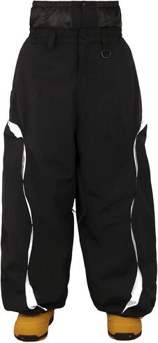 GSOU SNOW Snowboard Pants Mens Womens Retro Baggy Waterproof Reflective Ski Pants Vintage Loose Outwear in Saudi Arabia