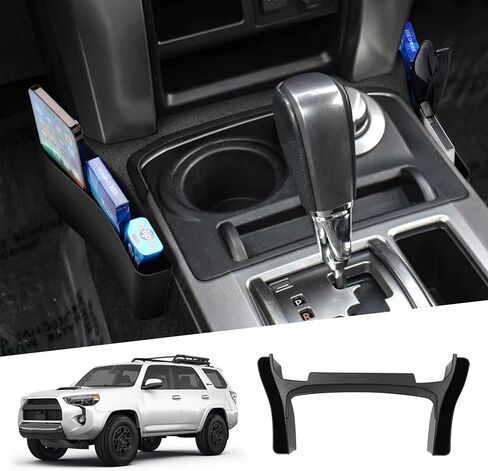 حامل العملات المعدنية من Autoorder لعام 2016-2023 ملحقات Toyota Tacoma وحدة التحكم المركزية حامل التغيير ABS منظم صندوق العملات المعدنية لوحدة التحكم المركزية المريحة Tacoma صينية إدراج ثانوية in Kuwait