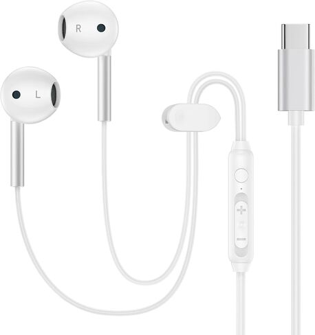 Type C Headphones Wired for iPhone 16e 17/16 Pro Max/16 Pro/16 Plus/16/15, USB C Earphones Noise Canceling Earbuds with Mic & Remote Control for Samsung Galaxy S25 Ultra S24FE S23 S22 A17 A16,Pixel 10 in Saudi Arabia