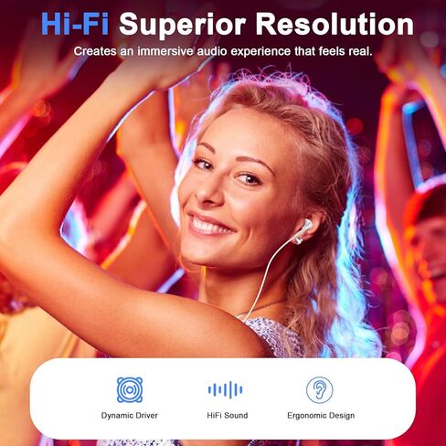 Type C Headphones Wired for iPhone 16e 17/16 Pro Max/16 Pro/16 Plus/16/15, USB C Earphones Noise Canceling Earbuds with Mic & Remote Control for Samsung Galaxy S25 Ultra S24FE S23 S22 A17 A16,Pixel 10 in Saudi Arabia