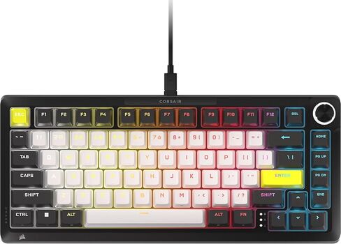 Corsair MAKR PRO 75 Hall Effect DIY Wired Magnetic Mechanical Gaming Keyboard – 75% Layout, MGX Hyperdrive Switches, Dual Actuation, Rapid Trigger, FlashTap SOCD, 8,000Hz, US Layout – Black in Saudi Arabia