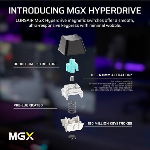 Corsair MAKR PRO 75 Hall Effect DIY Wired Magnetic Mechanical Gaming Keyboard – 75% Layout, MGX Hyperdrive Switches, Dual Actuation, Rapid Trigger, FlashTap SOCD, 8,000Hz, US Layout – Black in Saudi Arabia