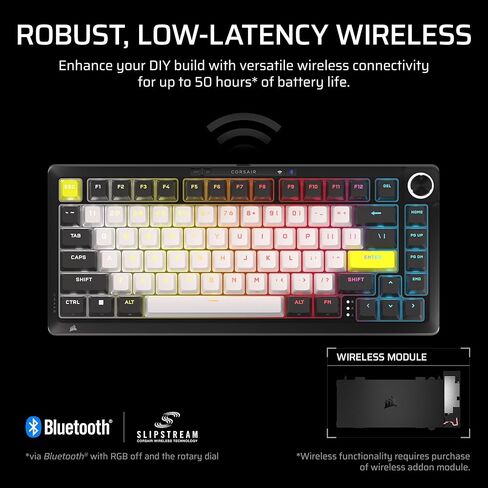 Corsair MAKR PRO 75 Hall Effect DIY Wired Magnetic Mechanical Gaming Keyboard – 75% Layout, MGX Hyperdrive Switches, Dual Actuation, Rapid Trigger, FlashTap SOCD, 8,000Hz, US Layout – Black in Saudi Arabia