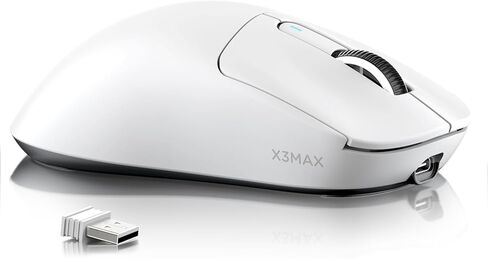 MAMBASNAKE Attack SHAKR X3MAX Wireless Gaming Mouse,PixArt PAW3950 42000 DPI,49g Ultralight Tri-Mode(BT5.4/2.4GHz/Wired), 1K Polling Rate Programmable Computer Mice for PC/MAC/Win - White in Saudi Arabia