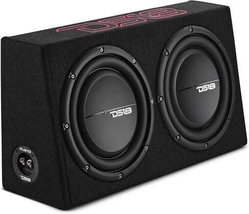 DS18 PU210 مضخم صوت محمل مقاس 10 بوصات + حاوية مشعاع سلبي | 700 وات كحد أقصى | صندوق فرعي صغير الحجم للشاحنة | تحميل نهائي 2 أوم | مضخم صوت عميق أسفل/خلف المقعد للشاحنات الصغيرة in Saudi Arabia