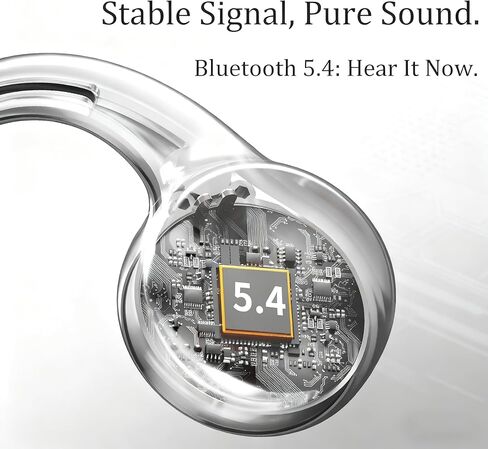 Magnetic Ear Cuff Headphones for Women, Open-Ear Jewelry Bluetooth Earbuds with Metal Mirror Finish, Clip-On Wireless Earphones, Bluetooth 5.4, Fast Charging 30H Playtime in Saudi Arabia