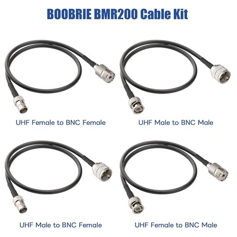 Boobrie Upgraded 4PCS BNC to UHF Cable 1.64ft Kit BNC to UHF PL259 SO239 Extension CB Radio Antenna Cable 0-6GHz Low Loss LMR200 Equivalent, Better Than RG58 in Saudi Arabia