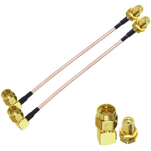 TUOLNK SMA Coaxial Cable RG316 SMA Female to SMA Male Right Angle WiFi Antenna Extension Cable for Security Camara 6inch (15cm) Coax Pigtail Cable 2 Pack in Saudi Arabia