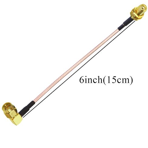 TUOLNK SMA Coaxial Cable RG316 SMA Female to SMA Male Right Angle WiFi Antenna Extension Cable for Security Camara 6inch (15cm) Coax Pigtail Cable 2 Pack in Saudi Arabia