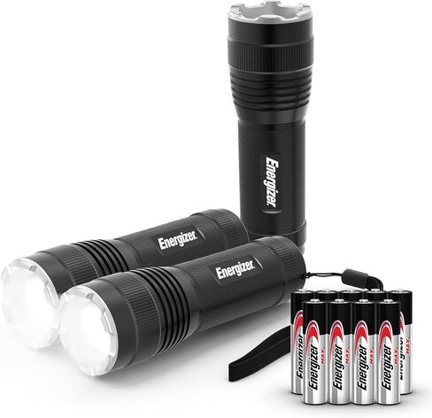 مصابيح إنرجايزر T-300 LED (3 عبوات)، ضوء فلاش ساطع لـ EDC التكتيكي، والتخييم، وحالات الطوارئ (البطاريات متضمنة) in Kuwait