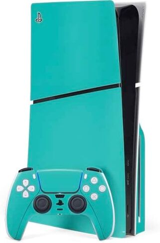 Skinit Decal Gaming Skin Compatible with PS5 Slim Disk Bundle - Turquoise Design in Saudi Arabia