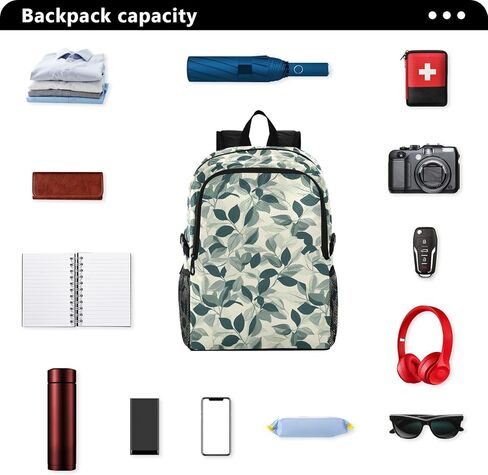 Lightweight Casual Waterproof Daypack Lightweight Packable Hiking Backpack,18.5" Foldable Travel Backpack for College,Hiking,Gym​,Leaf Pattern (14) Design in Saudi Arabia