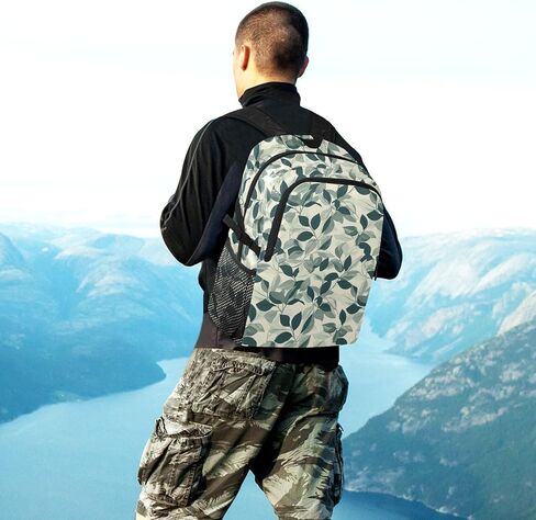 Lightweight Casual Waterproof Daypack Lightweight Packable Hiking Backpack,18.5" Foldable Travel Backpack for College,Hiking,Gym​,Leaf Pattern (14) Design in Saudi Arabia