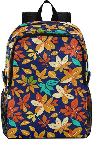 Lightweight Casual Waterproof Daypack Lightweight Packable Hiking Backpack,18.5" Foldable Travel Backpack for College,Hiking,Gym​,Leaf Pattern (14) Design in Saudi Arabia