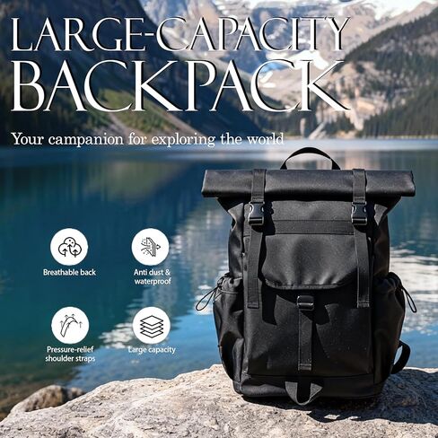 Waterproof Backpack -23L, Freely Adjustable Size With a Large Capacity of 17L to 23L, Suitable for Sports, Outdoor Activities, Mountaineering, Cycling, Hiking, Camping, Kayaking, Fishing in Kuwait