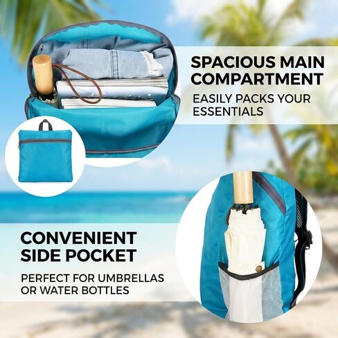 Hiking Daypack, Waterproof Ultra Lightweight Packable Backpack, 20L Foldable Travel Packable Backpack for Travel Camping Cycling Outdoor Sports in Saudi Arabia