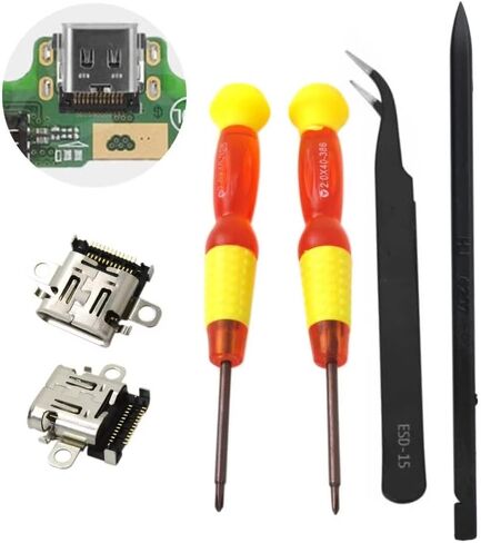 USB Type C Charging Port Socket Jack Replacement Tool Kit for Nintendo Switch in Saudi Arabia