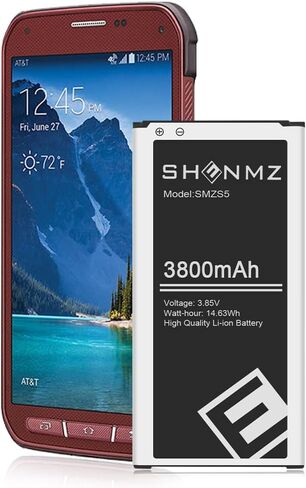 SHENMZ Galaxy S5 Battery, [Upgraded] 3800mAh Li-ion Replacement Battery for Galaxy S5 Active Sport Sprint SM-G860 & AT&T SM-G870A | S5 Spare Batterie in Saudi Arabia