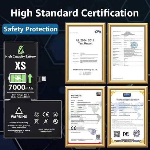 بطارية LL TRADER لهاتف iPhone Xs، بطارية بديلة عالية السعة 7000 مللي أمبير في الساعة لهاتف iPhone Xs، (A1920、A2097、A2098、A2099、A2100) مع مجموعة أدوات إصلاح كاملة 2024 موديل جديد in Kuwait